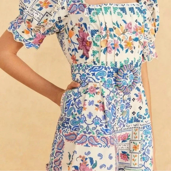 FARM Rio Multicolor Patchwork Jumpsuit - Picture 3 of 8